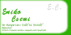 eniko csemi business card